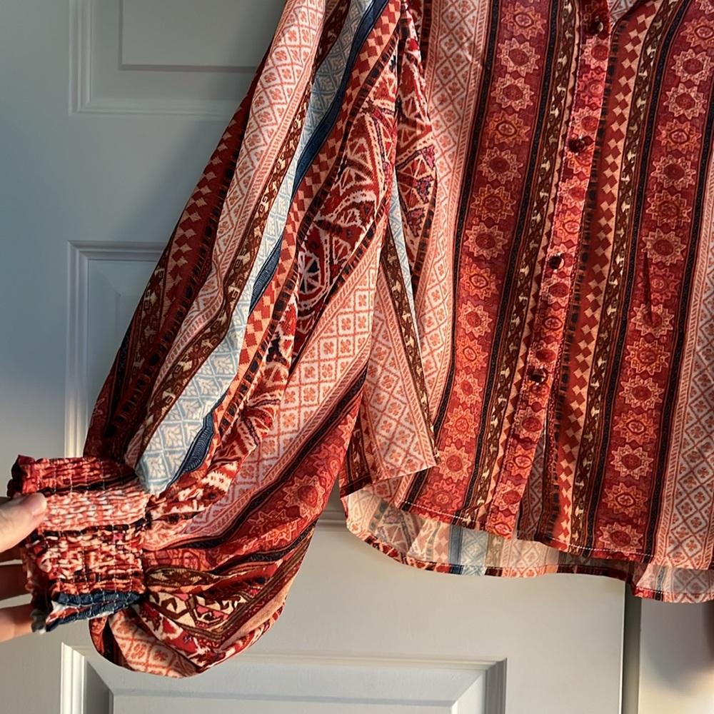 Brightly Colored Mayan/Aztec Pattern Balloon Slee… - image 4